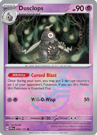 Dusclops (Poke Ball Pattern) 36 - SV Prismatic Evolutions Holofoil-1