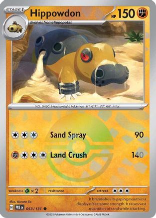 Hippowdon (Poke Ball Pattern) 53 - SV Prismatic Evolutions Holofoil-1