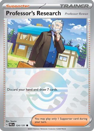 Professor's Research [Professor Rowan] (Poke Ball Pattern) 124 - SV Prismatic Evolutions Holofoil-1