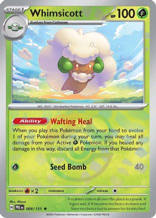 Whimsicott (Master Ball Pattern) 8 - SV Prismatic Evolutions Holofoil-1
