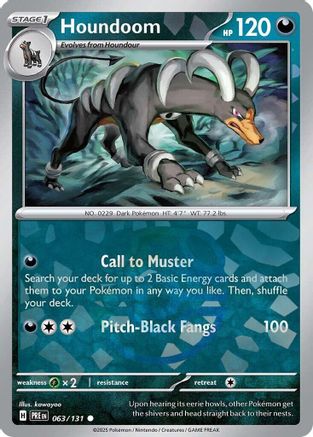 Houndoom (Master Ball Pattern) 63 - SV Prismatic Evolutions Holofoil-1