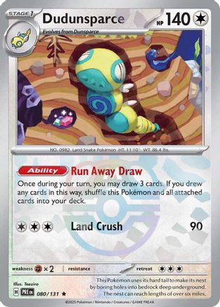 Dudunsparce (Master Ball Pattern) 80 - SV Prismatic Evolutions Holofoil-1