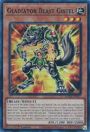 Gladiator Beast Gistel (SUDA-EN017) - Supreme Darkness 1st Edition-1