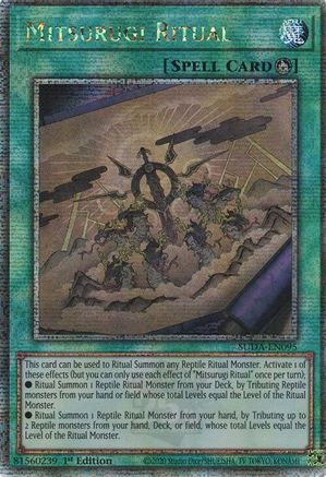 Mitsurugi Ritual (Quarter Century Secret Rare) (SUDA-EN095) - Supreme Darkness 1st Edition