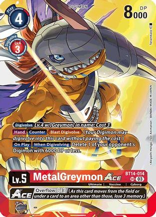 MetalGreymon ACE (Omnimon Binder Set) (BT14-014) - Blast Ace Foil-1