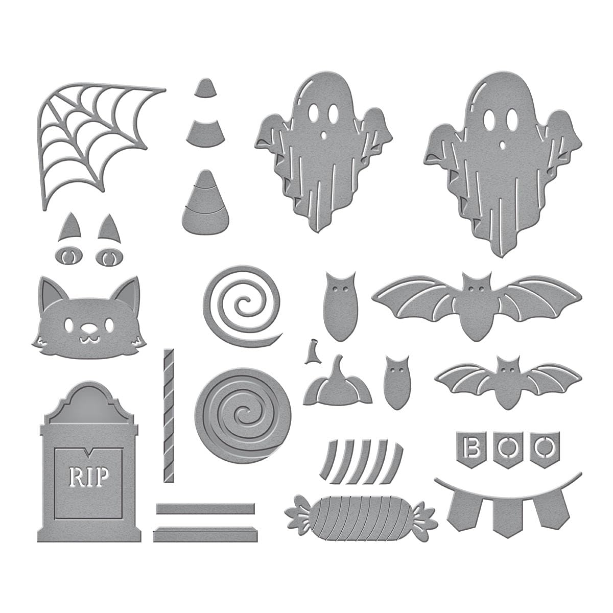 Spellbinders Halloween Wonder Etched Dies, Metal-4
