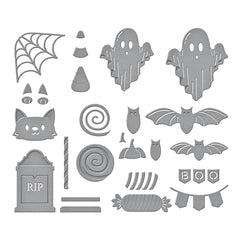 Spellbinders Halloween Wonder Etched Dies, Metal-4