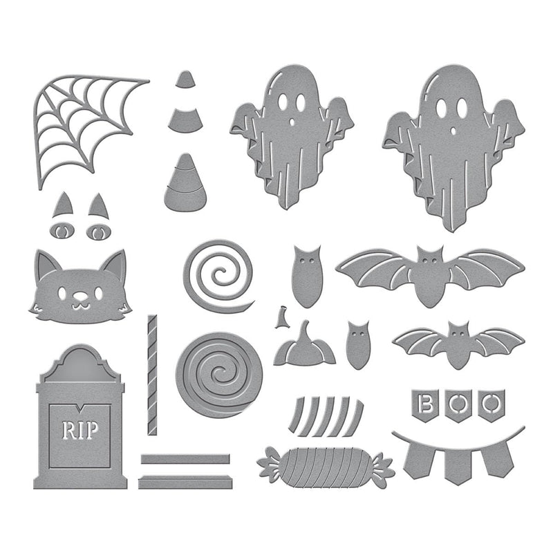 Spellbinders Halloween Wonder Etched Dies, Metal-4