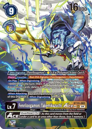 Fenriloogamon: Takemikazuchi ACE (Textured) (BT20-081) - Release Special Booster 2.5 Foil-1