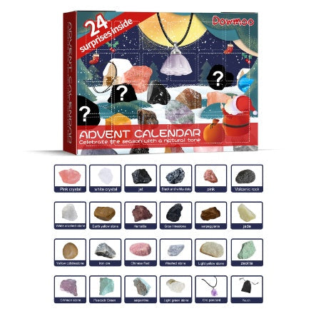 Dowmoo Christmas Advent Calendar Mineral Blind Box 24-Box Christmas Gift Toy Mineral Blind Box-6