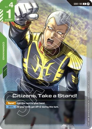 Citizens, Take a Stand! (GD01-105) - Edition Beta Holofoil-1