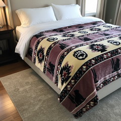 LUXURY PLUSH ULTRA SOFT BLANKET (Navajo Bear Paw)-1