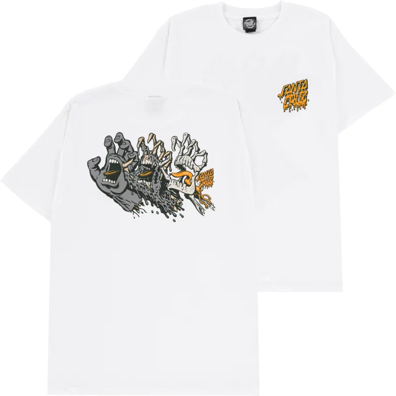 Santa Cruz 'Evolved Hand' Tee - White-1