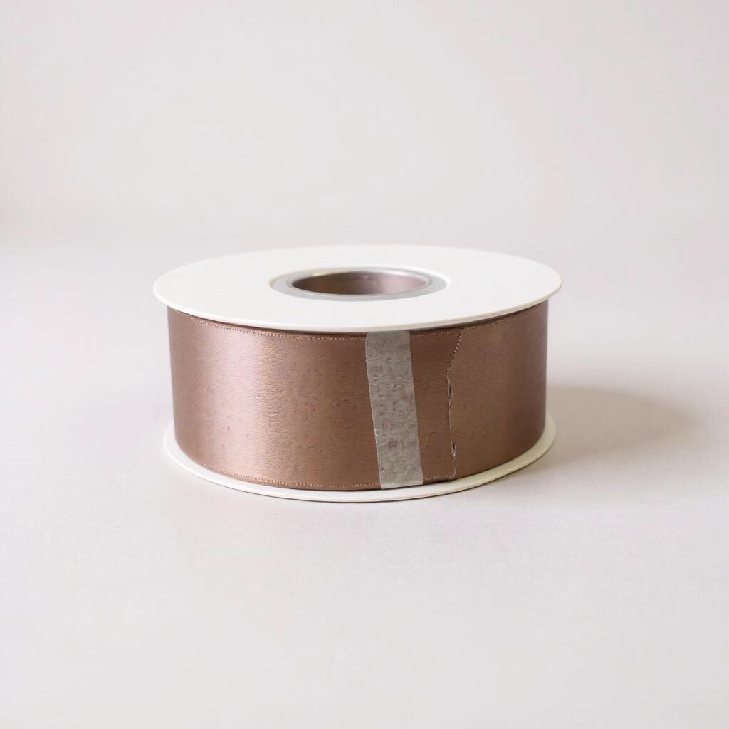 Satin Ribbon Double Face-Light brown #812-3.8 cm Wide