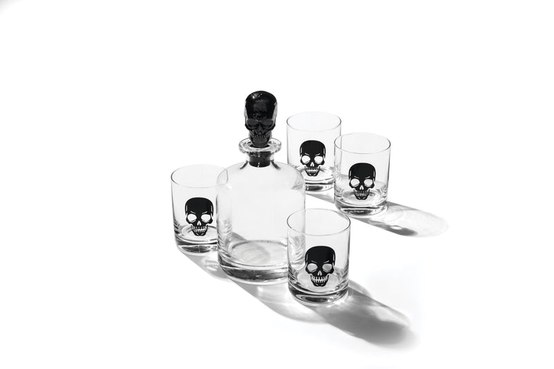 Oneida Vintro Halloween Skeleton 5-Piece Whiskey Glass Set-2