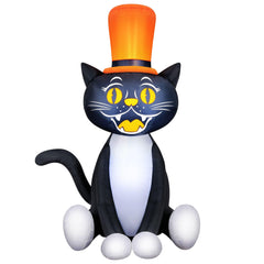 Occasions Halloween 5 Foot Inflatable Black Cat with Top Hat-5