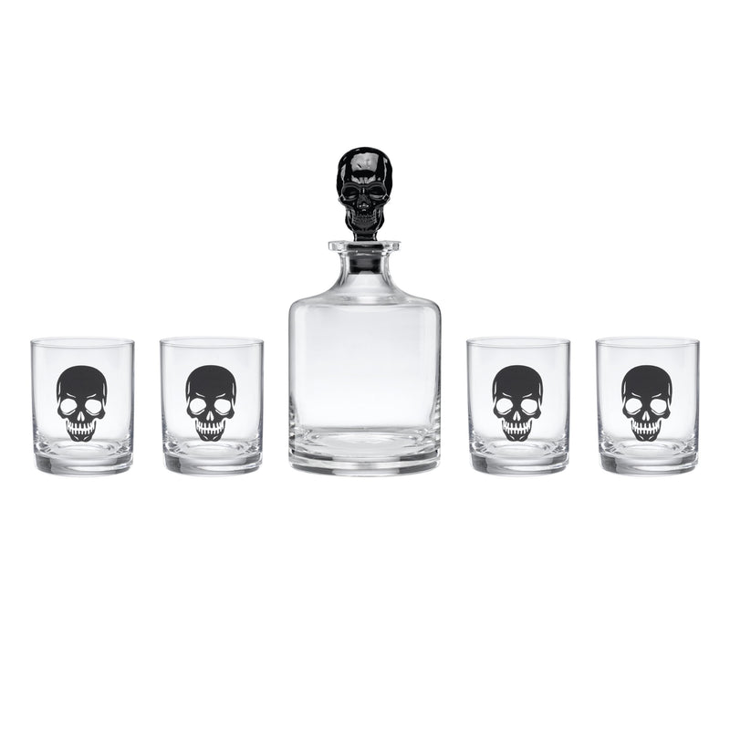 Oneida Vintro Halloween Skeleton 5-Piece Whiskey Glass Set-1