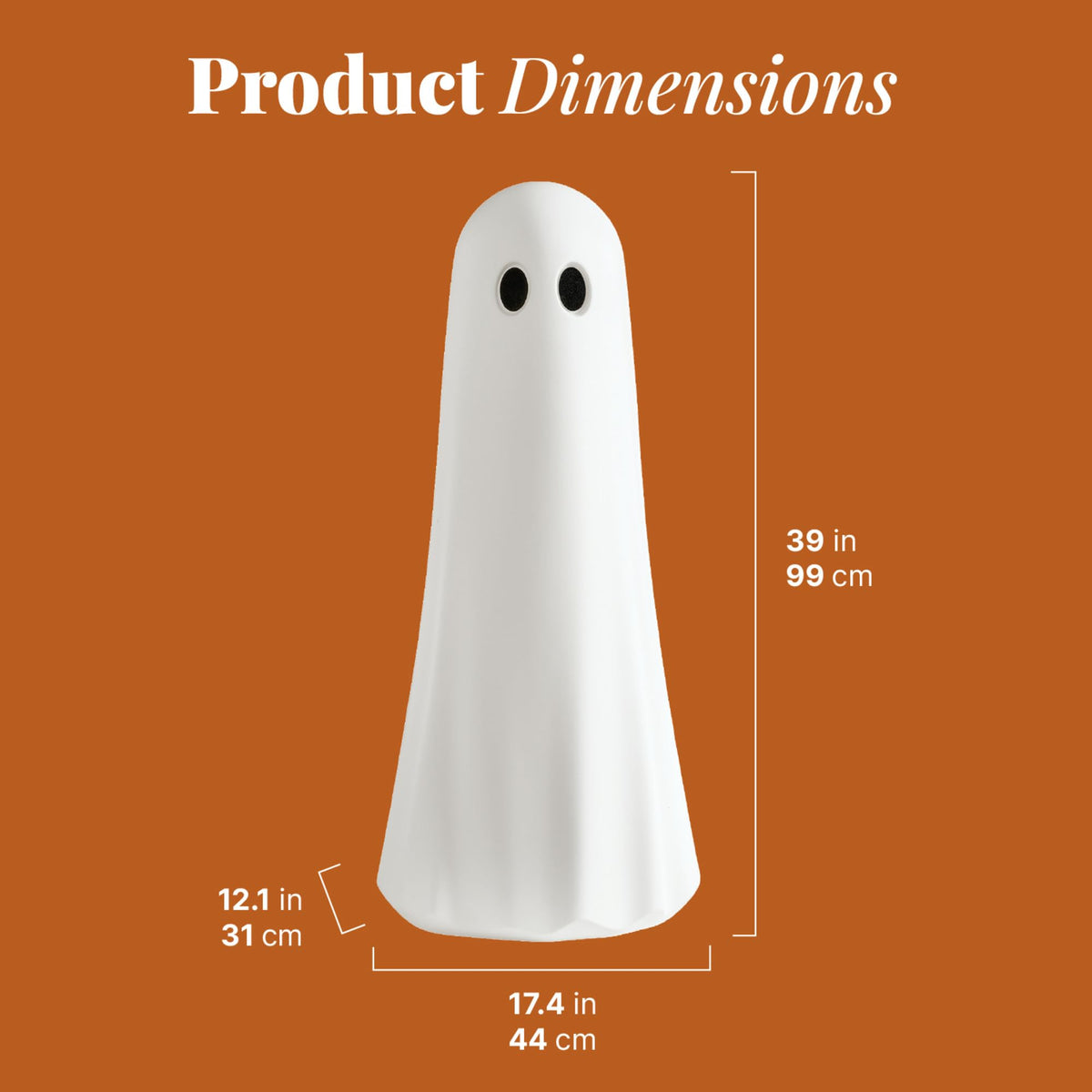 Step2 Boo Buddy Halloween Ghost Statue, White, 40 in, 1 Pack-3