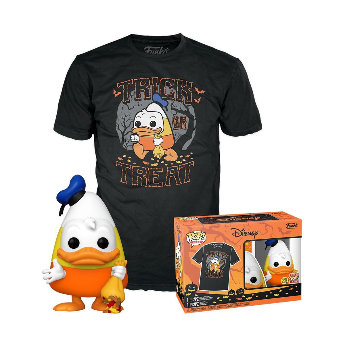 Funko Pop! & Tee: Disney - Halloween Donald Duck - S-1