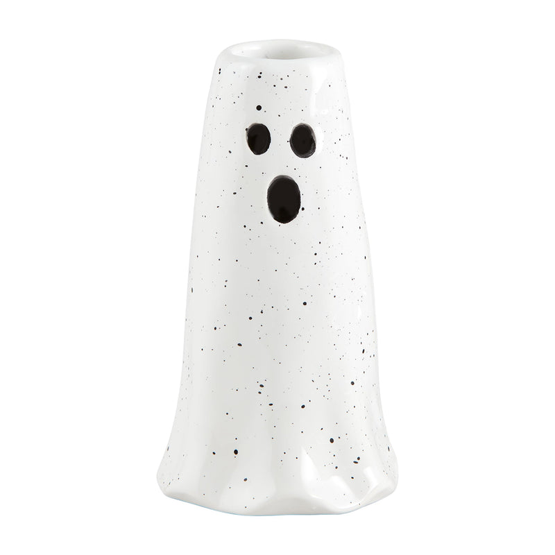 Mud Pie Ghost Vase, Medium Halloween Flower Vase for Fall Home Decor-1