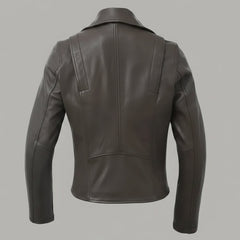 Women’s Lightweight Leather Fashion Jacket | Soft Naked Cowhide Casual Moto Style-30