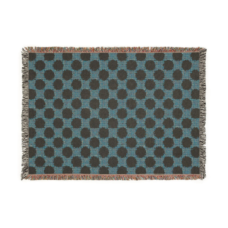 Geometric Checkered Woven Throw Blanket-7