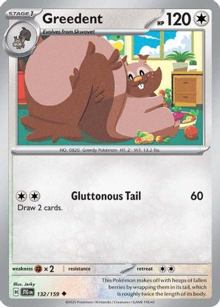 Greedent 132 - SV09 Journey Together Reverse Holofoil-1