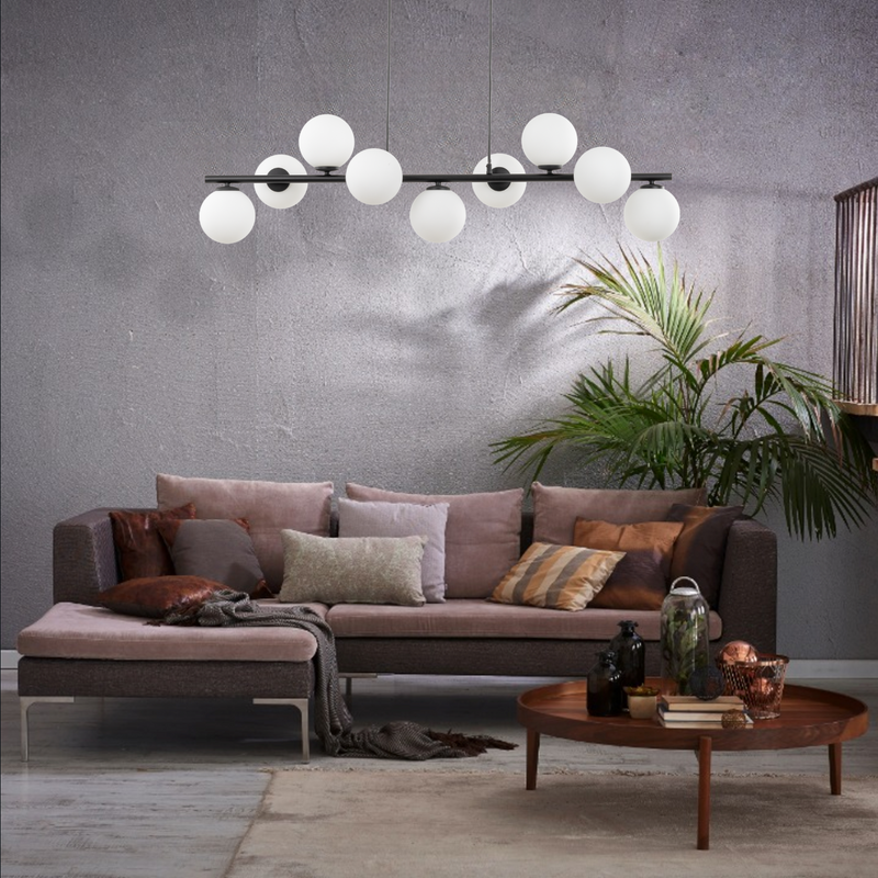 ESTERA 9-Light Scandinavian Glass Pendant Light for Dining Table & Modern Interiors-16