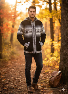 Unisex Alpaca Black Sweater-1