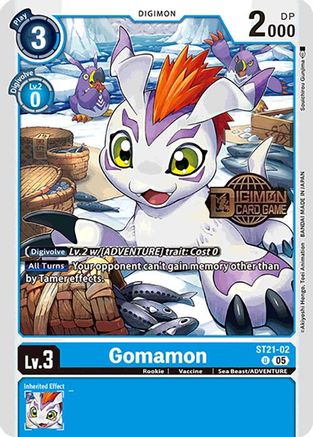 Gomamon (ST21-02) - Starter Deck 21: Hero of Hope Release Event Cards Foil-1