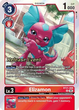 Elizamon (BT21-008) - World Convergence Release Event Cards Foil-1