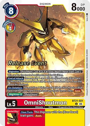 OmniShoutmon (BT21-021) - World Convergence Release Event Cards Foil-1