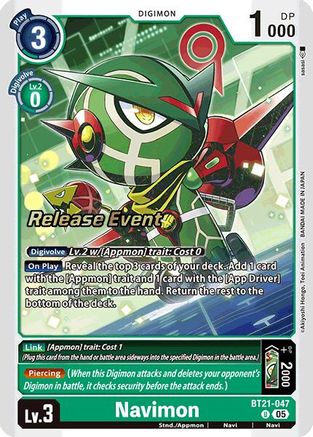 Navimon (BT21-047) - World Convergence Release Event Cards Foil-1