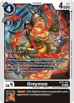 Greymon (BT21-057) - World Convergence Release Event Cards Foil-1