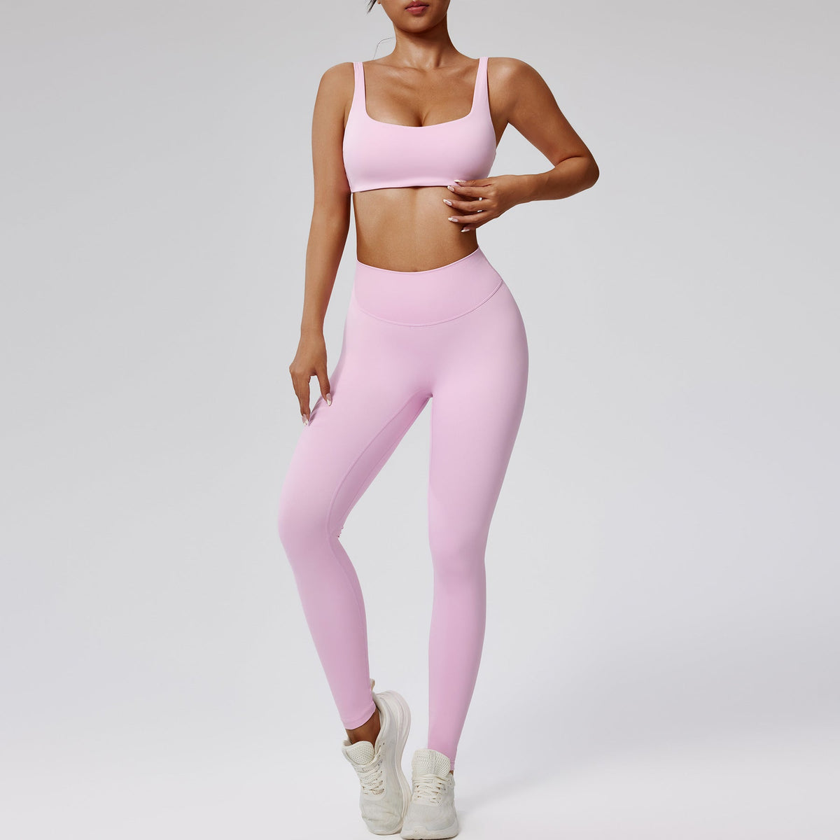 Women’s High-Waisted Quick-Dry Running Set – Two-Piece Sports & Workout Outfit-2
