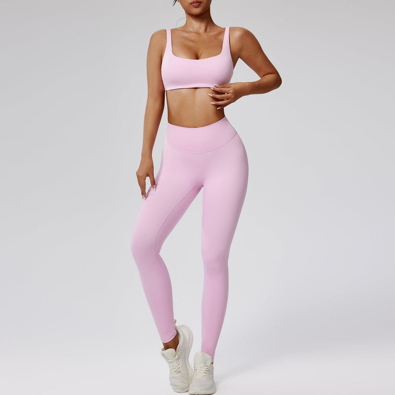 Women’s High-Waisted Quick-Dry Running Set – Two-Piece Sports & Workout Outfit-2