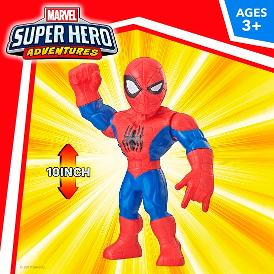 Playskool Heroes Marvel Super Hero Adventures Mega Mighties Spider-Man 10-Inch Action Figure (UPC: 630509743377)