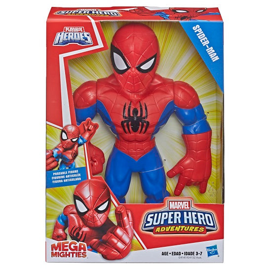 Playskool Marvel Super Hero Adventures Mega Mighties Spider-Man 10" Action Figure