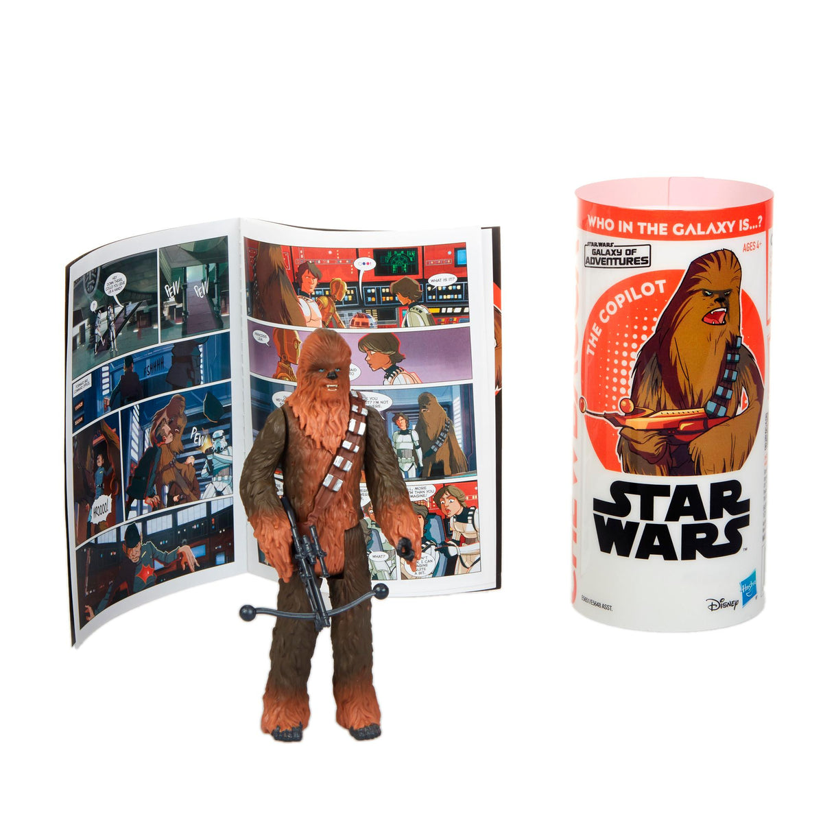 Star Wars Galaxia de Aventuras Chewbacca Figura de Acción de 3.75" con Mini Cómic (UPC: 630509772070)