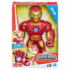 Figurine articulée Playskool Marvel Super Hero Adventures Mega Mighties Iron Man de 25 cm-1