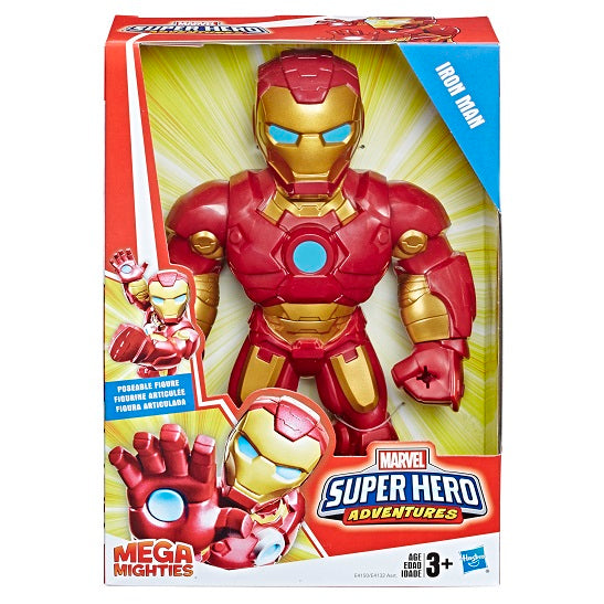 Playskool Marvel Super Hero Adventures Mega Mighties Iron Man 10" Action Figure