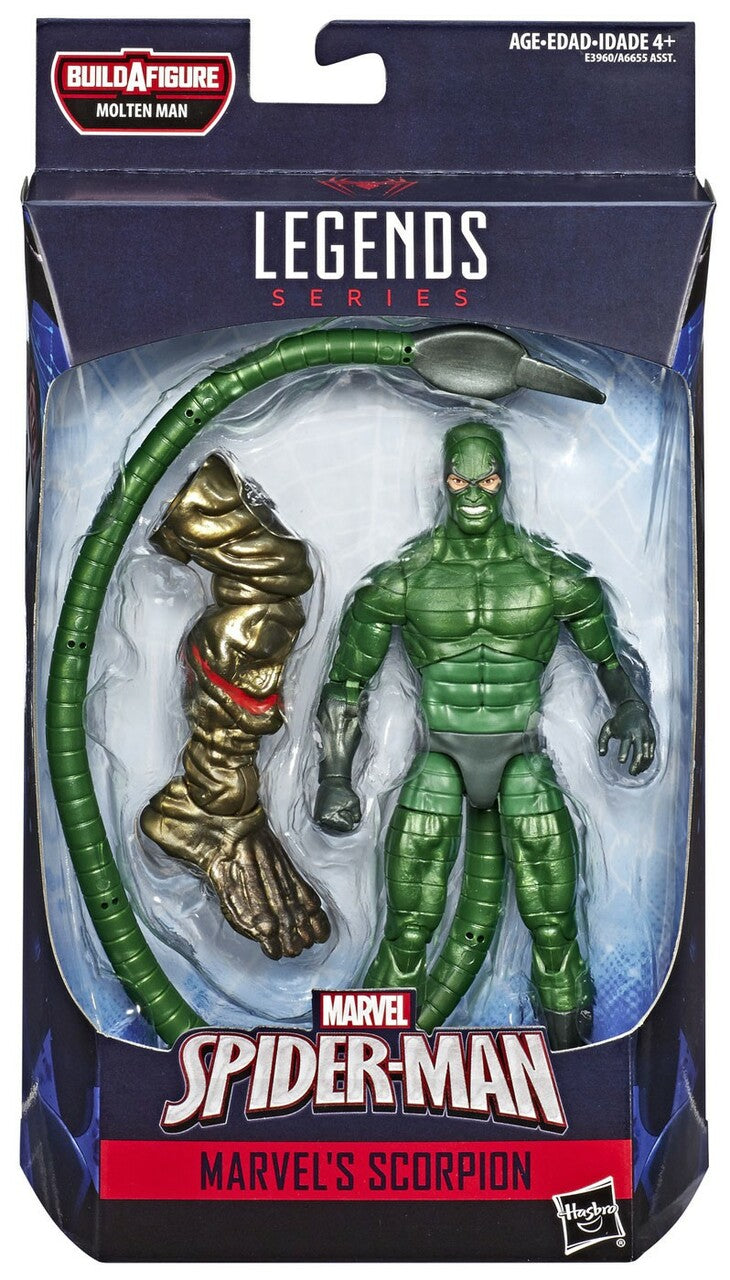 Spider-Man – Marvel Legends Marvel’s Scorpion 6-Inch Action Figure – Molten Man BAF Series (UPC: 630509817269)