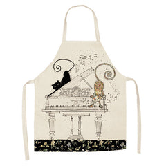 European and American cartoon cute cat apron-15