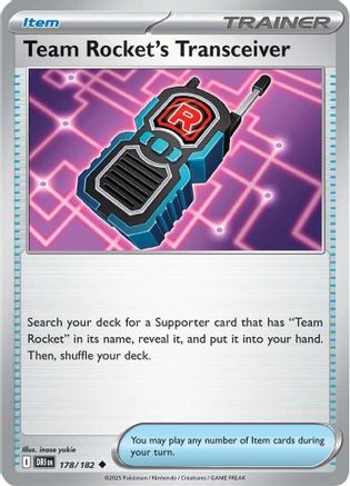 Team Rocket's Transceiver 178 - SV10 Destined Rivals Reverse Holofoil-1