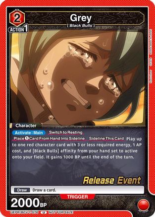 Grey (076) (UEPR/BCV-1-076) - UE08BT Black Clover Release Event Cards-1