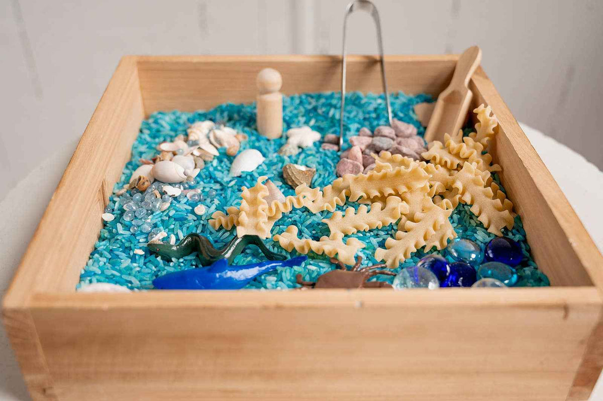 monkey bandit kids - Sensory Play Kit in A Bag – Ready To Dump & Play - Ocean - Made in Canada - Ages 3+-5