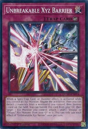 Unbreakable Xyz Barrier (DUAD-EN074) - Duelist's Advance 1st Edition-1