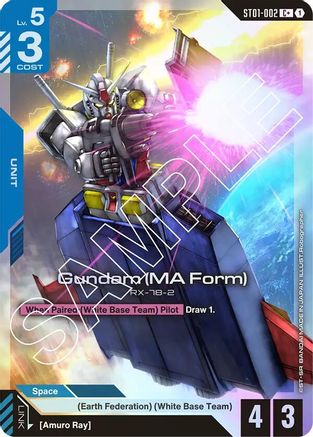 Gundam (MA Form) (C+) (ST01-002) - Starter Deck 01 Heroic Beginnings Holofoil-1