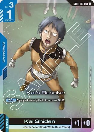 Kai's Resolve (C+) (ST01-013) - Starter Deck 01 Heroic Beginnings Holofoil-1