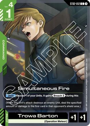 Simultaneous Fire (ST02-012) - Starter Deck 02 Wings of Advance-1